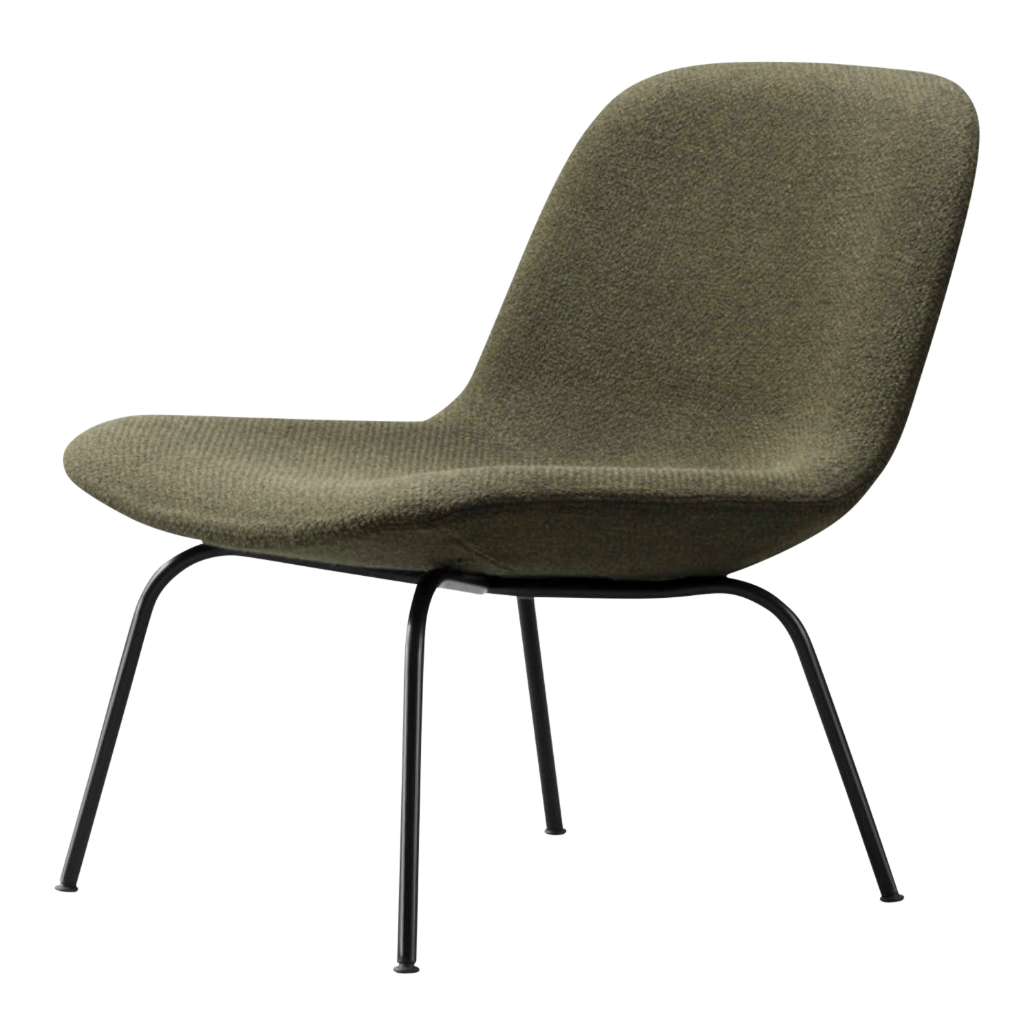 Eyes Lounge Chair Stoff-Sessel, Bezug stoff remix3 - 123 cool grey, Gestell stahl, schwarz pulverbeschichtet von Fredericia