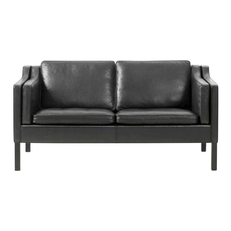 Mogensen 2212 2er Leder-Sofa, Bezug leder omni - 307 cognac, Beine eiche geölt von Fredericia