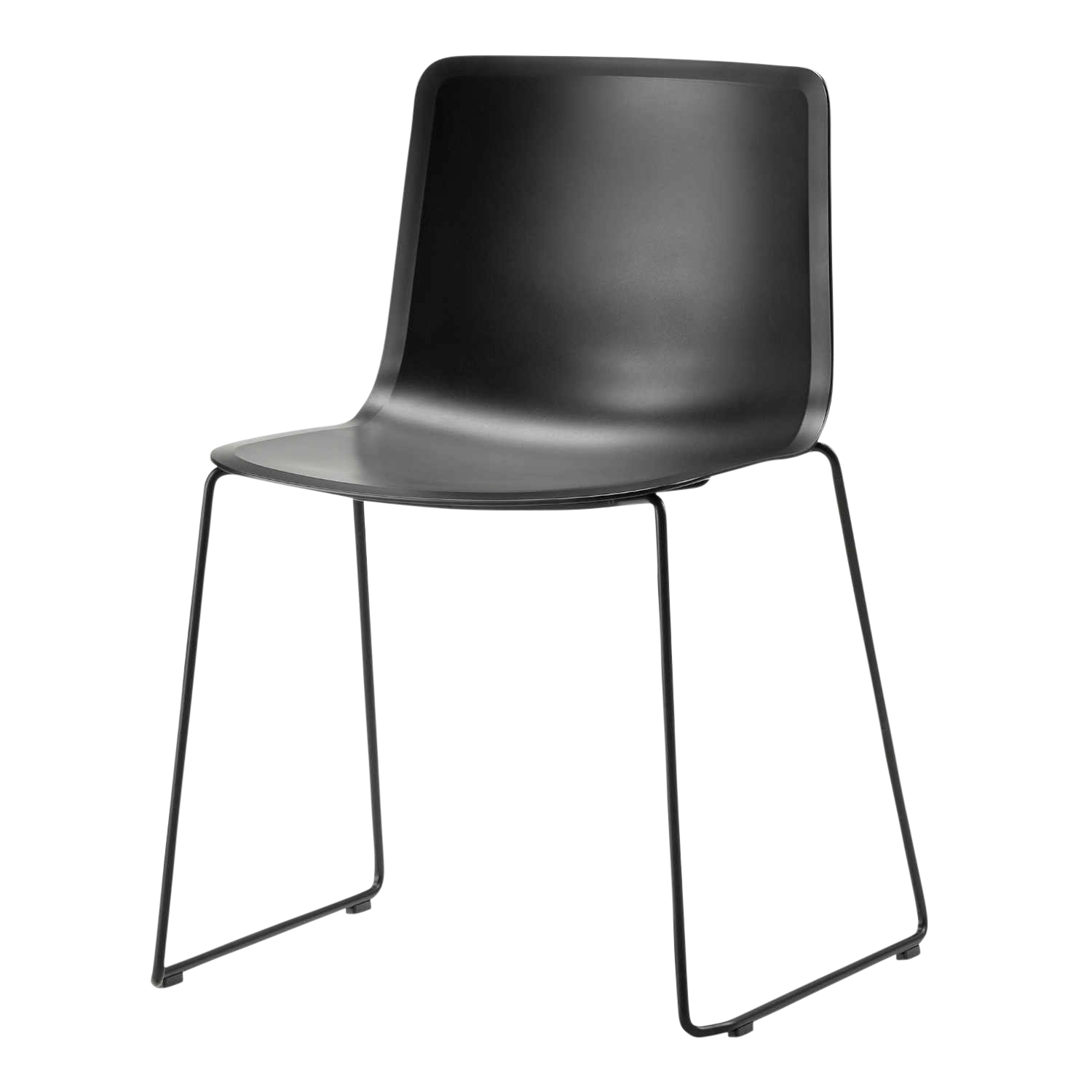 Pato Sledge 4100 Kufenstuhl, Sitzschale Polypropylen black, Untergestell schwarz Pato Sledge 4100 Kufenstuhl, Sitzschale Polypropylen black, Untergestell schwarz von Fredericia