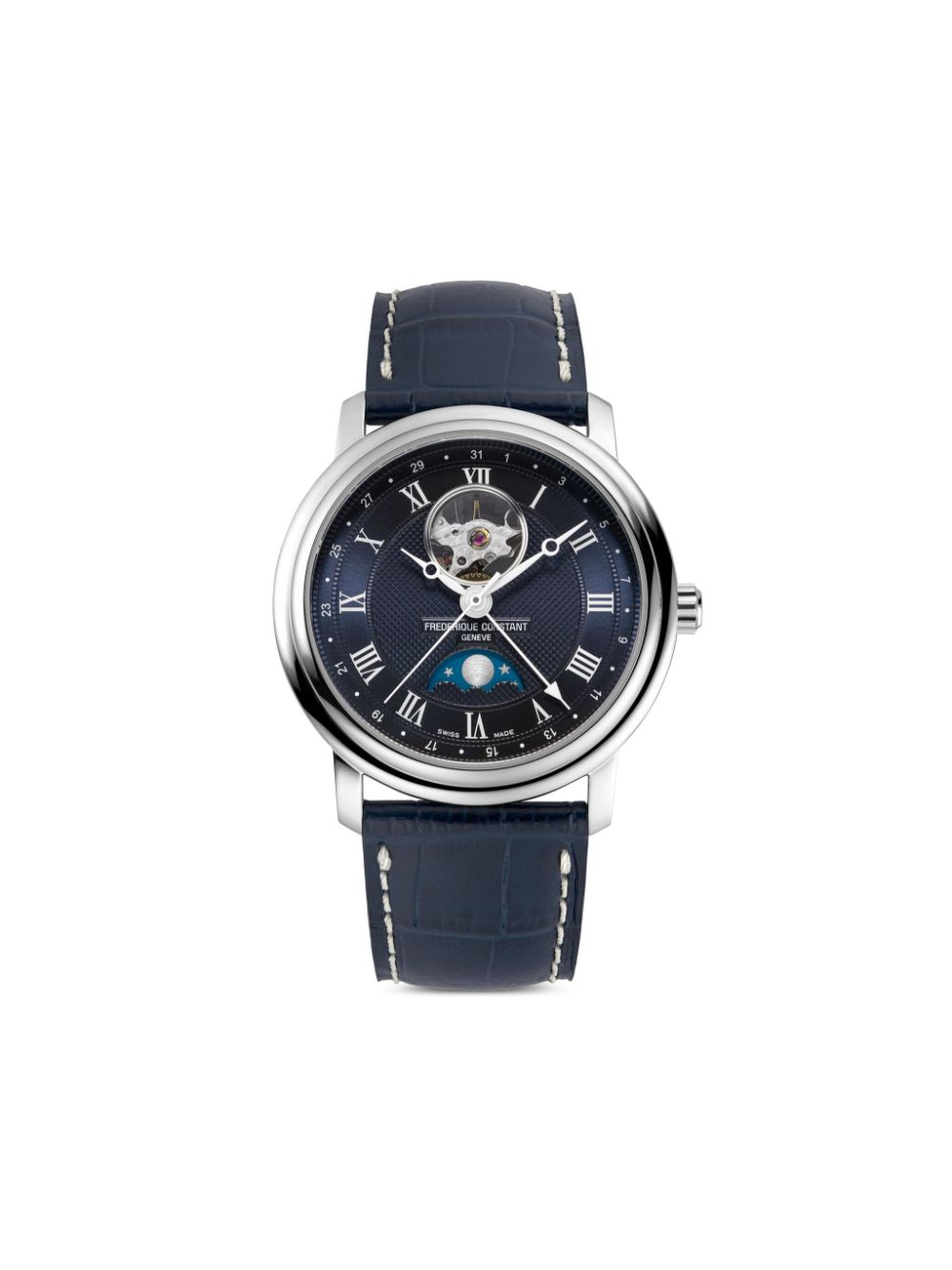 Frederique Constant Classics Heart Beat Moonphase Date 40mm - Blue von Frederique Constant