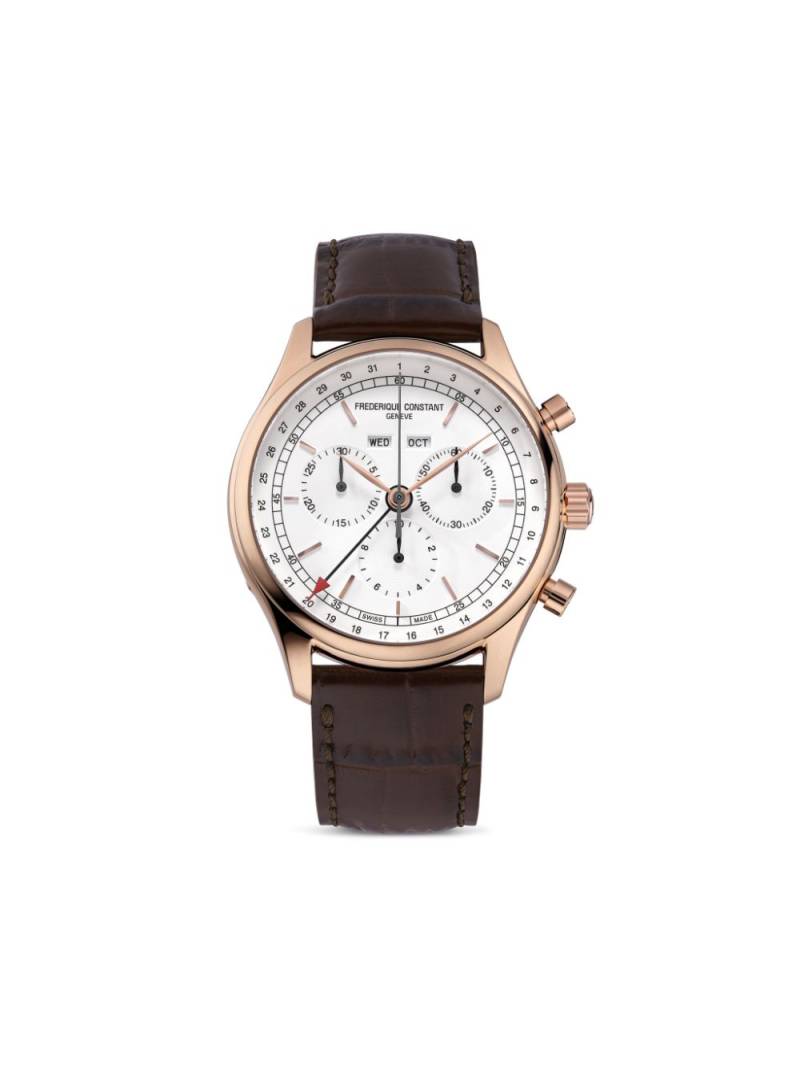 Frederique Constant Classics Quartz Chronograph Triple Calendar 40mm - White von Frederique Constant