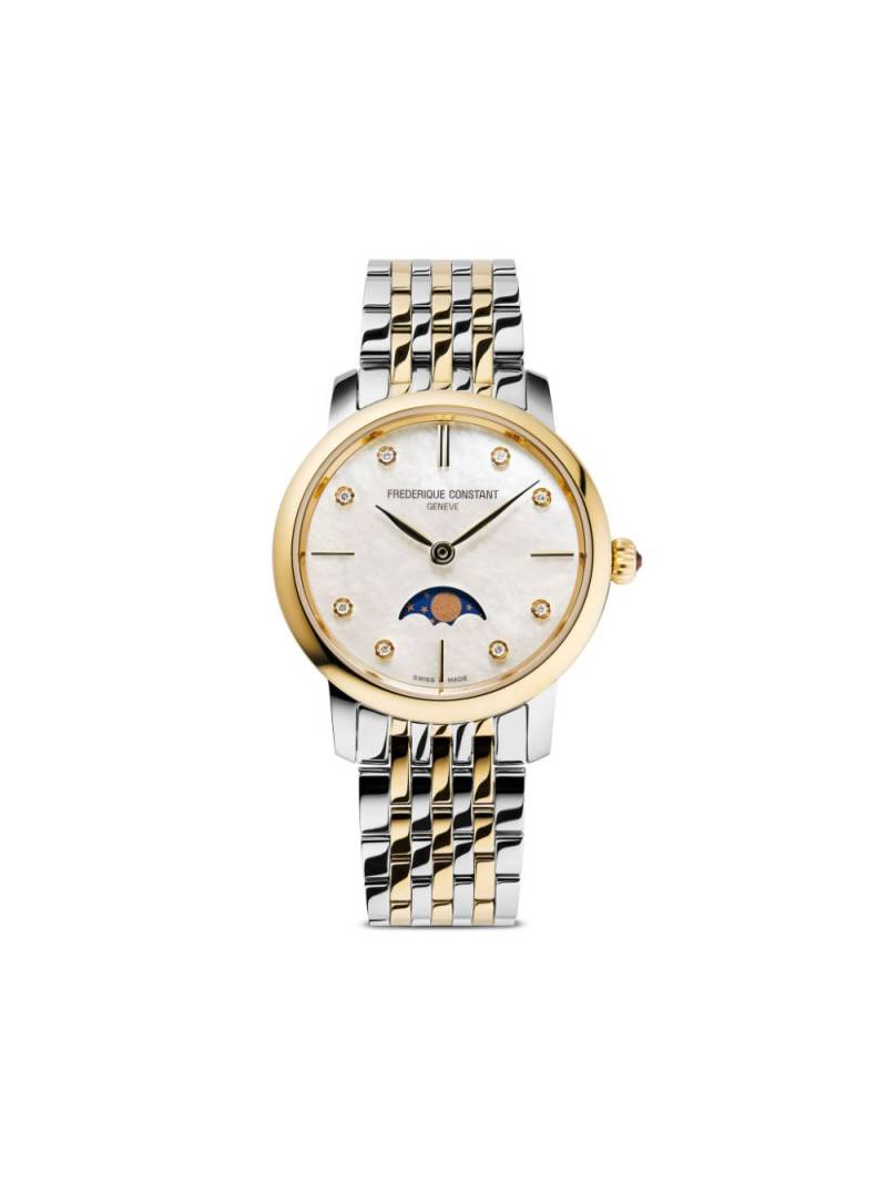 Frederique Constant Classics Slimline Ladies Moonphase 30mm - White von Frederique Constant