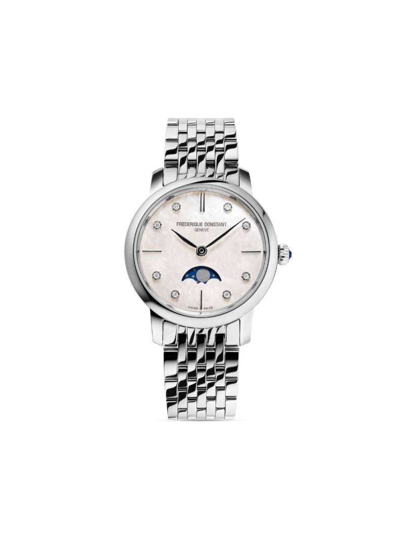 Frederique Constant Classics Slimline Ladies Moonphase 30mm - White von Frederique Constant