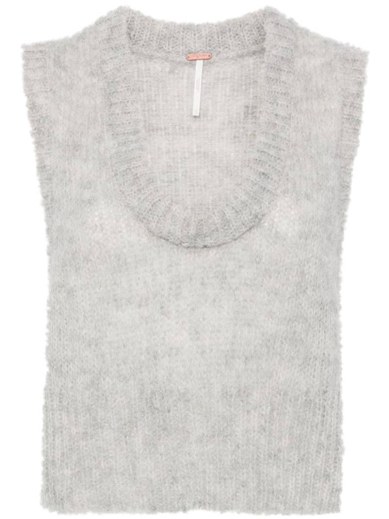 Free People Dream Maker vest - Grey von Free People