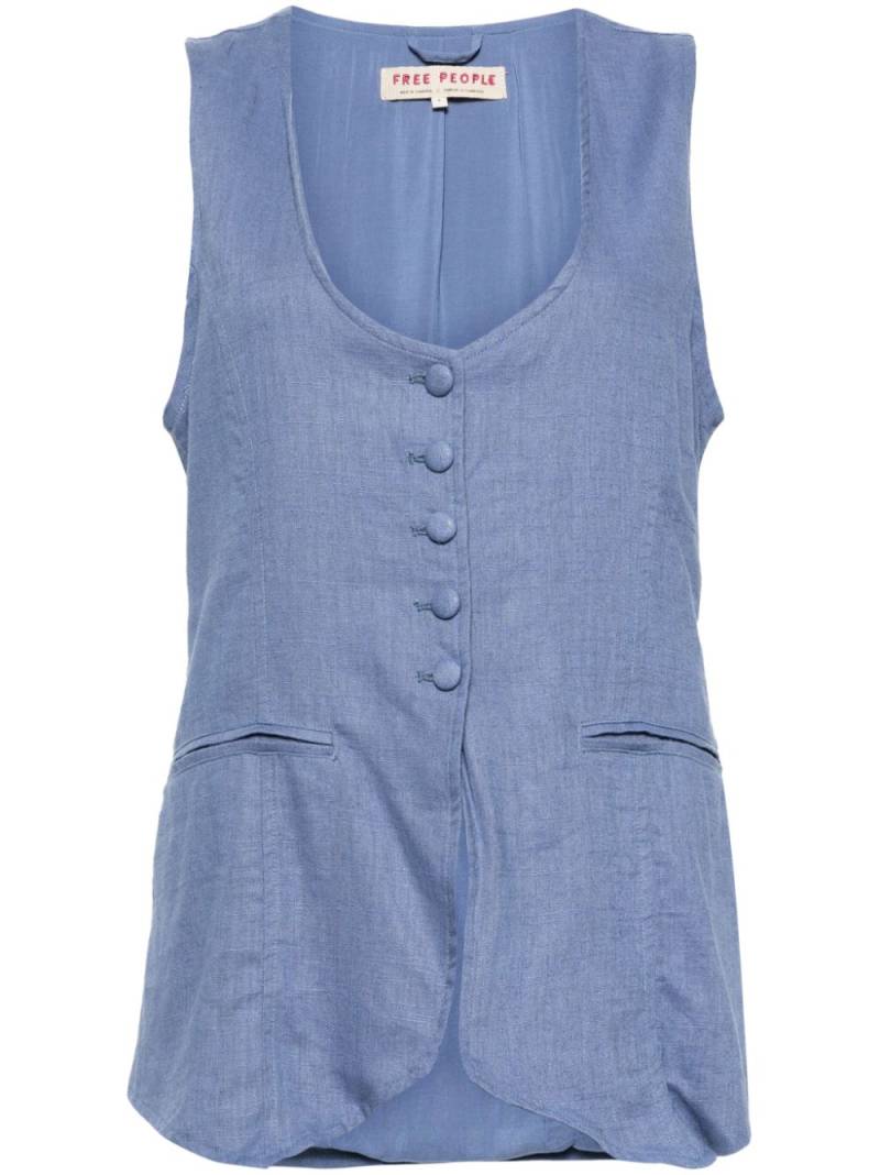 Free People Millie vest - Blue von Free People