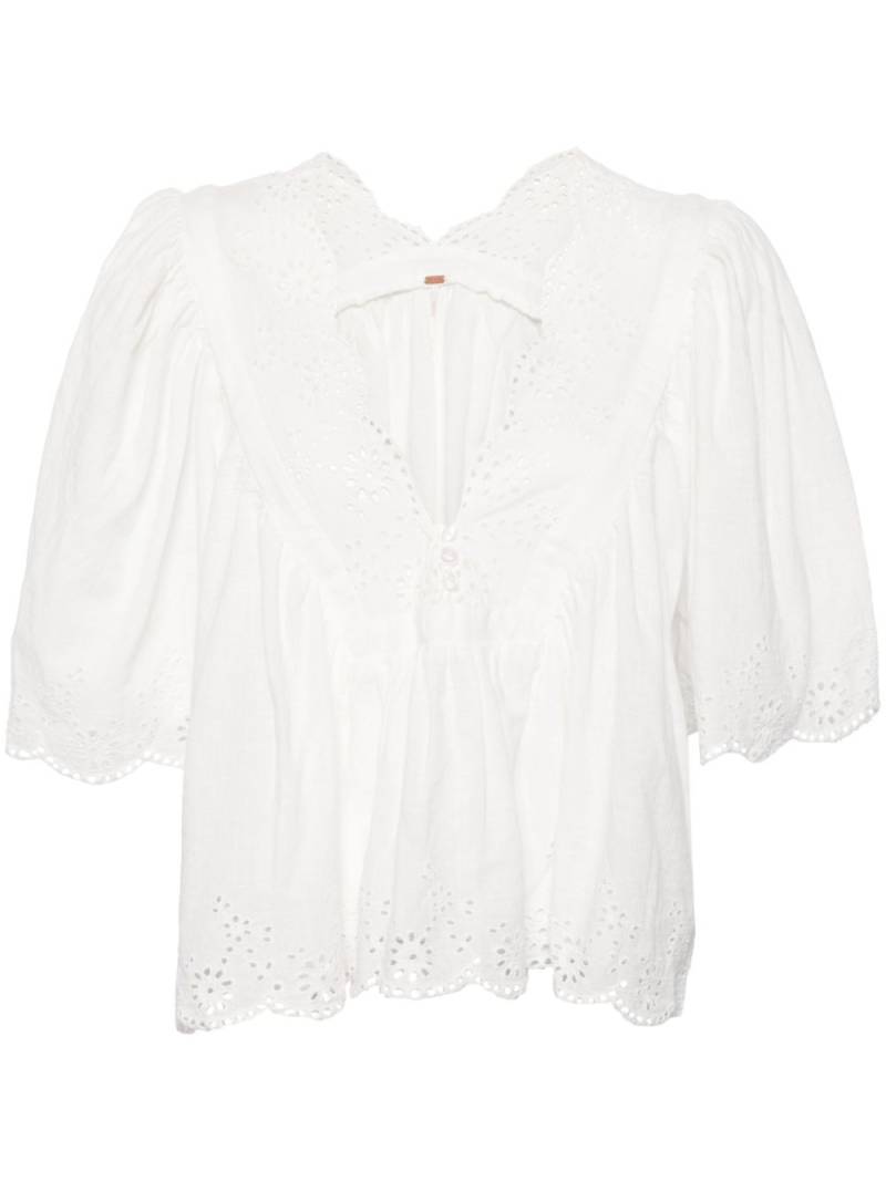 Free People costa eyelet top - White von Free People