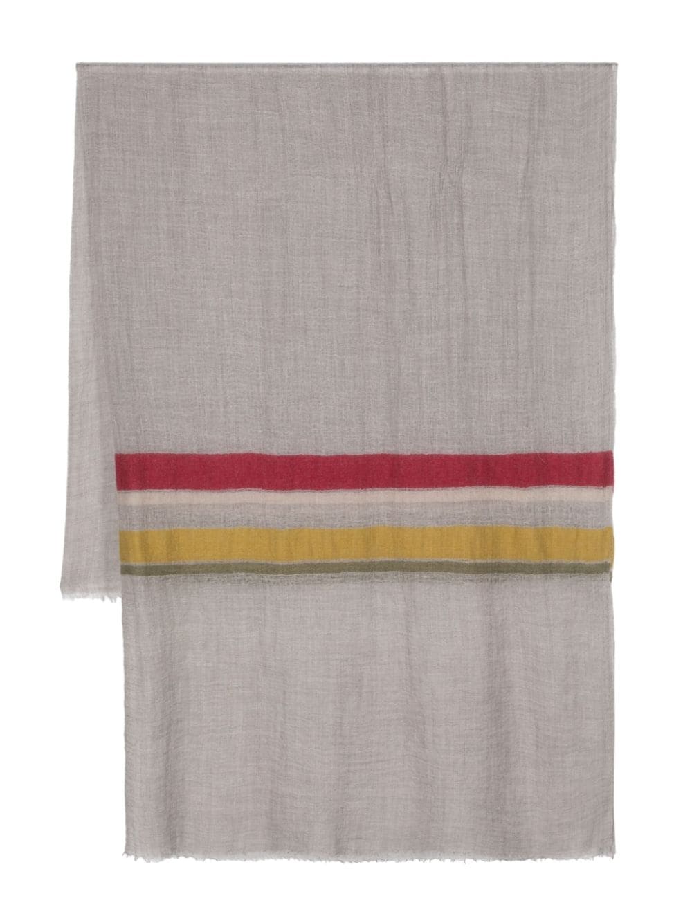 Frenckenberger striped mélange cashmere scarf - Neutrals von Frenckenberger