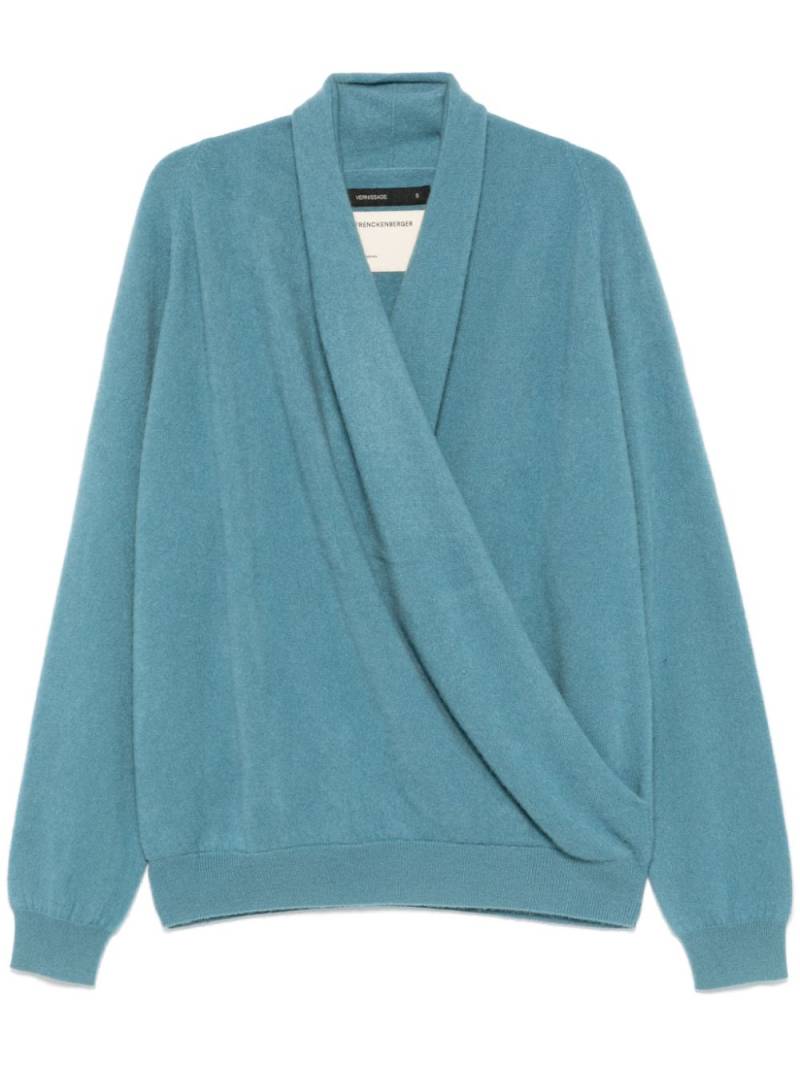 Frenckenberger wrap sweater - Blue von Frenckenberger