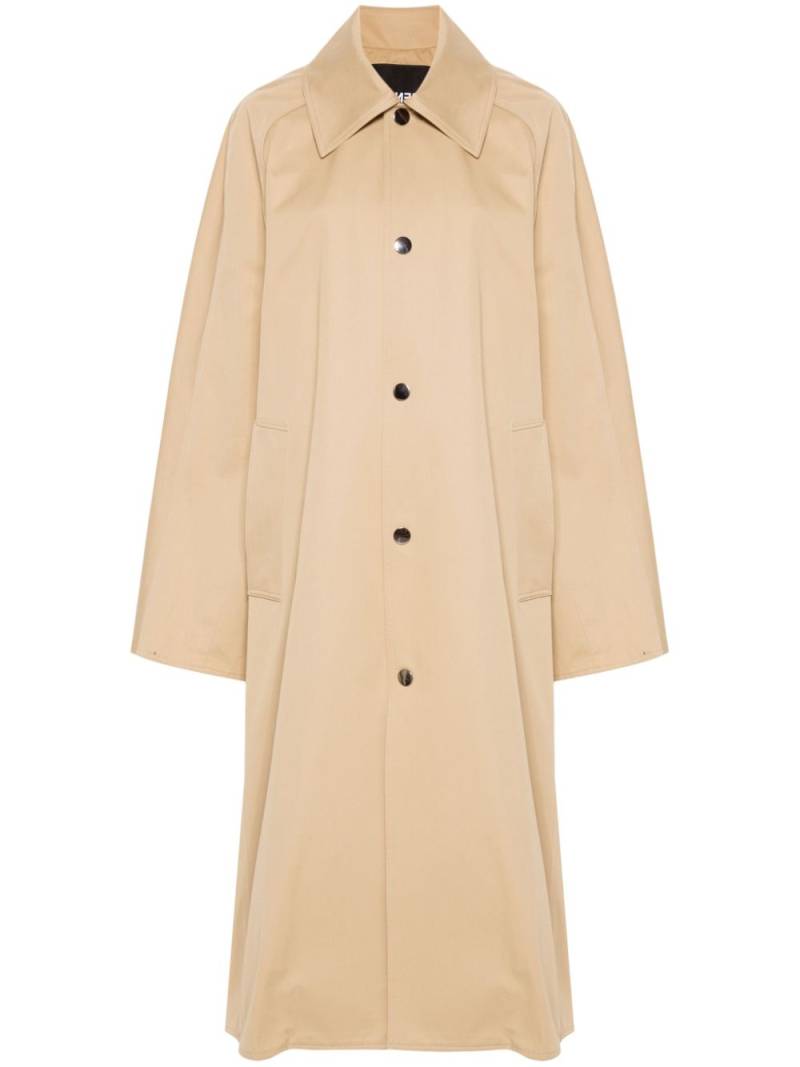 Frenken pleat trench coat - Neutrals von Frenken