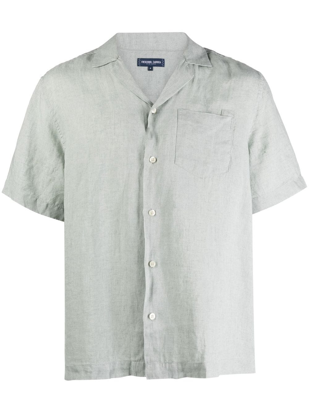 Frescobol Carioca Angelo patch-pocket linen shirt - Green von Frescobol Carioca