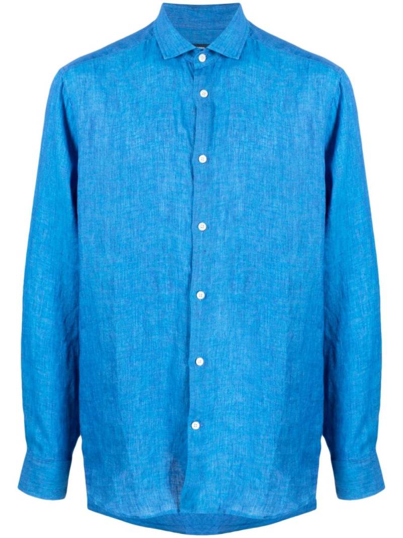 Frescobol Carioca Antonio linen shirt - Blue von Frescobol Carioca