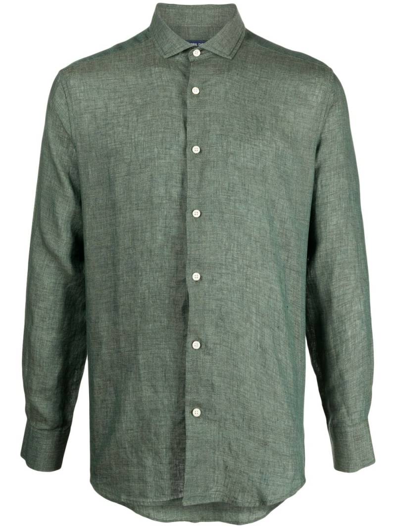 Frescobol Carioca Antonio long-sleeve linen shirt - Green von Frescobol Carioca