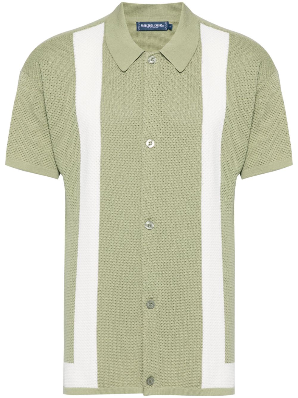 Frescobol Carioca Barretos cotton knitted shirt - Green von Frescobol Carioca