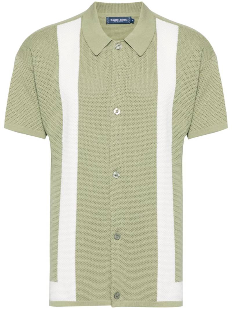 Frescobol Carioca Barretos cotton knitted shirt - Green von Frescobol Carioca