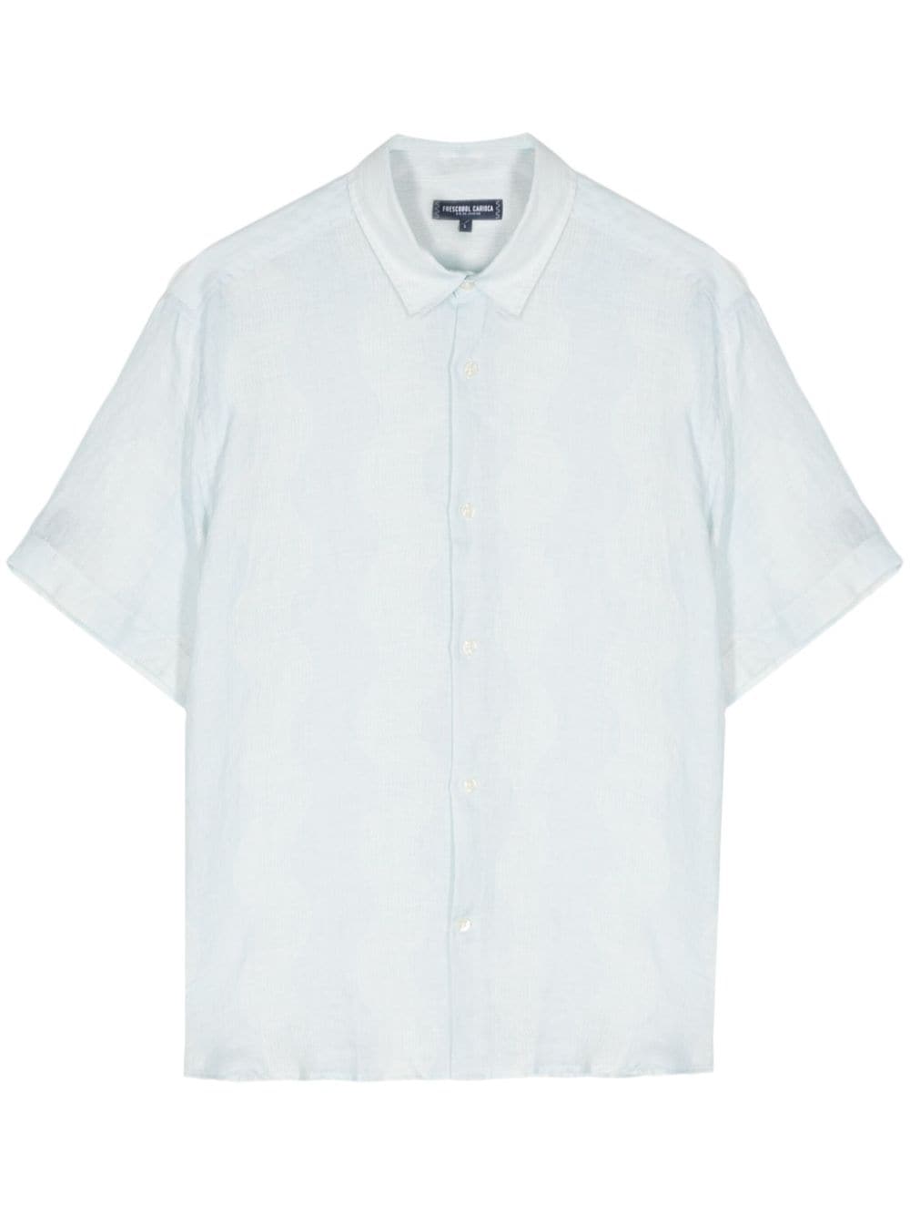 Frescobol Carioca Castro Stripe Cabana linen shirt - Blue von Frescobol Carioca