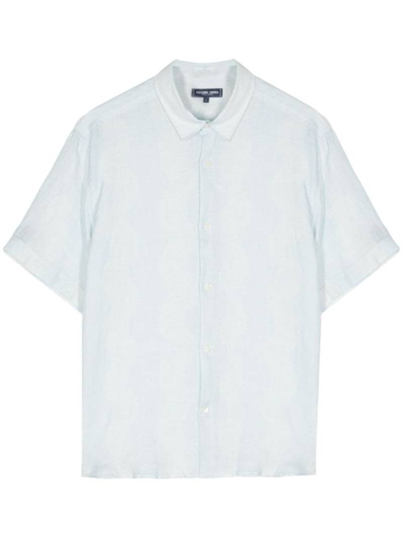 Frescobol Carioca Castro Stripe Cabana linen shirt - Blue von Frescobol Carioca