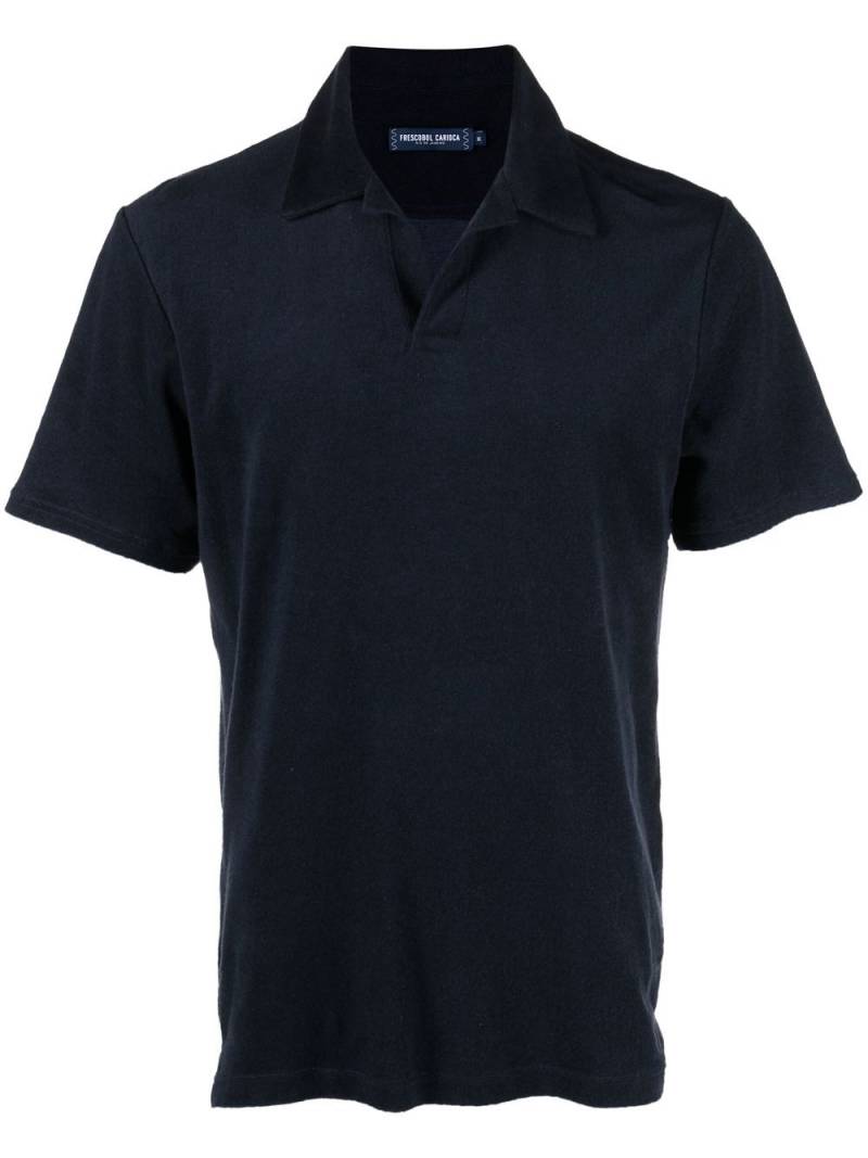 Frescobol Carioca Faustino Terry buttonless polo shirt - Blue von Frescobol Carioca