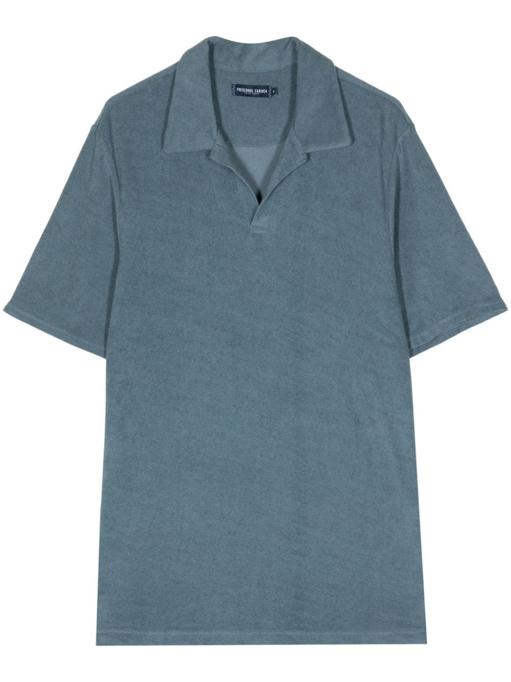 Frescobol Carioca Faustino cotton-blend polo shirt - Blue von Frescobol Carioca