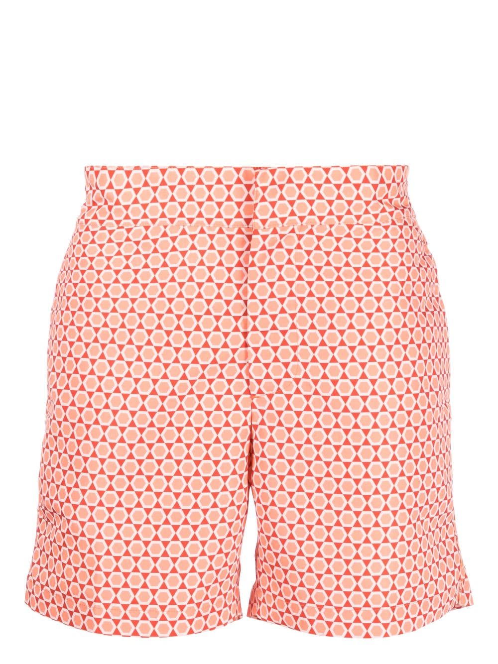 Frescobol Carioca Futevôlei-print swim shorts - Orange von Frescobol Carioca