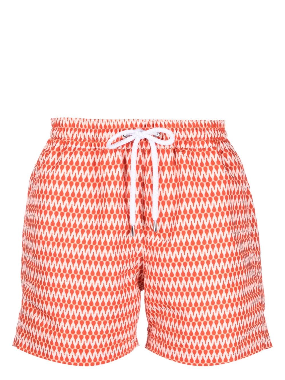 Frescobol Carioca Raquete print swim shorts - Orange von Frescobol Carioca