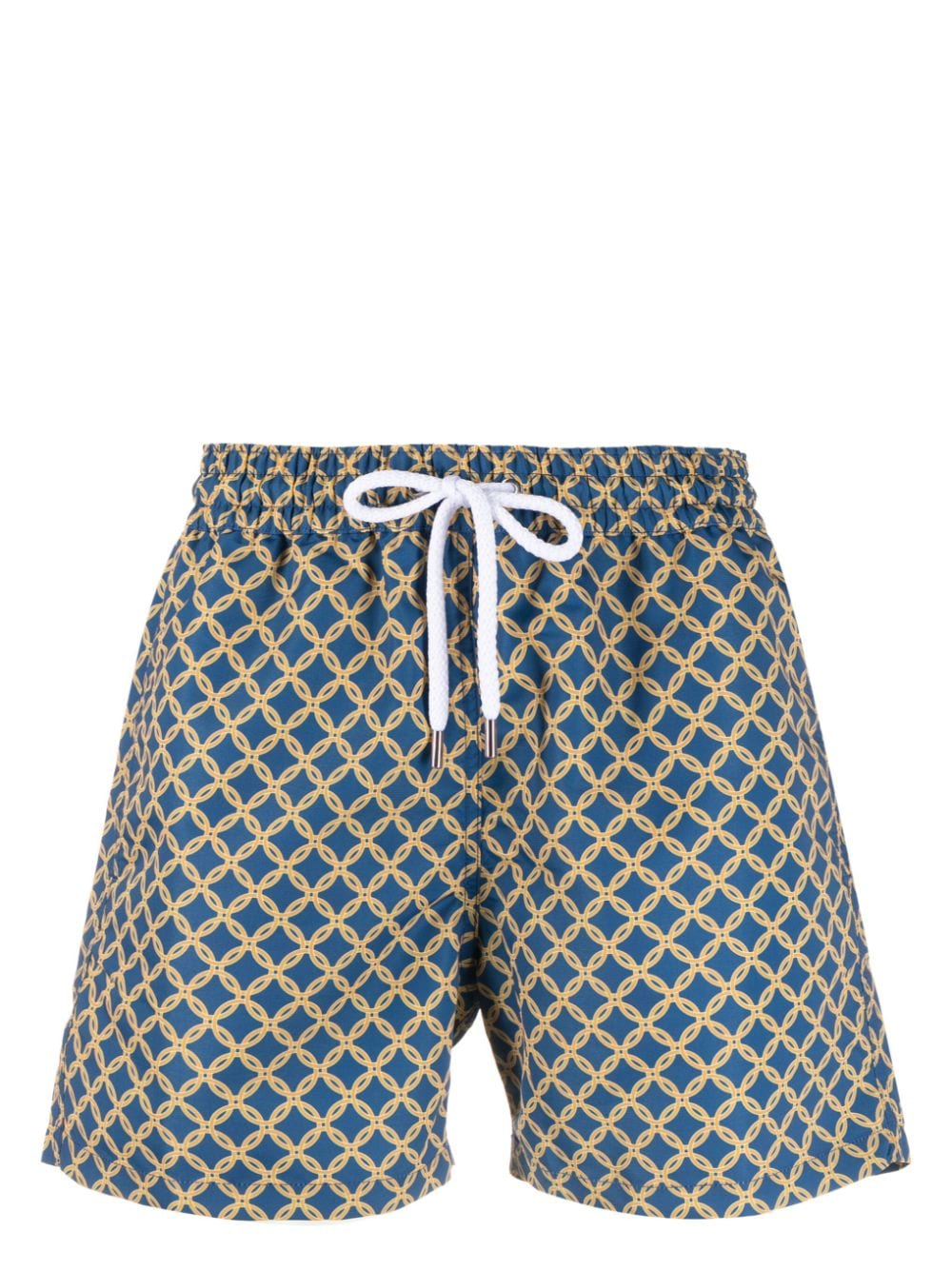 Frescobol Carioca Treliça-print drawstring swim shorts - Blue von Frescobol Carioca