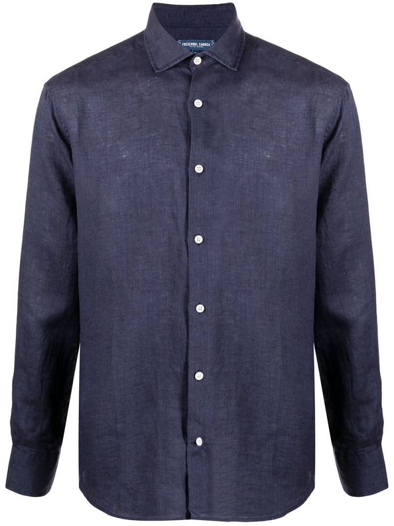 Frescobol Carioca classic linen shirt - Blue von Frescobol Carioca