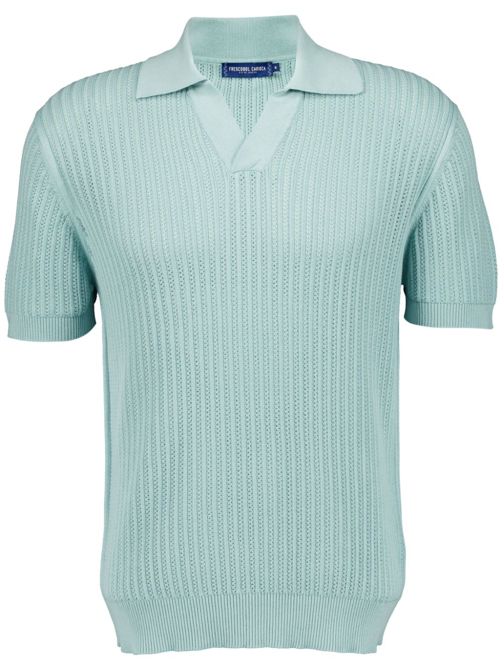 Frescobol Carioca knitted polo shirt - Blue von Frescobol Carioca