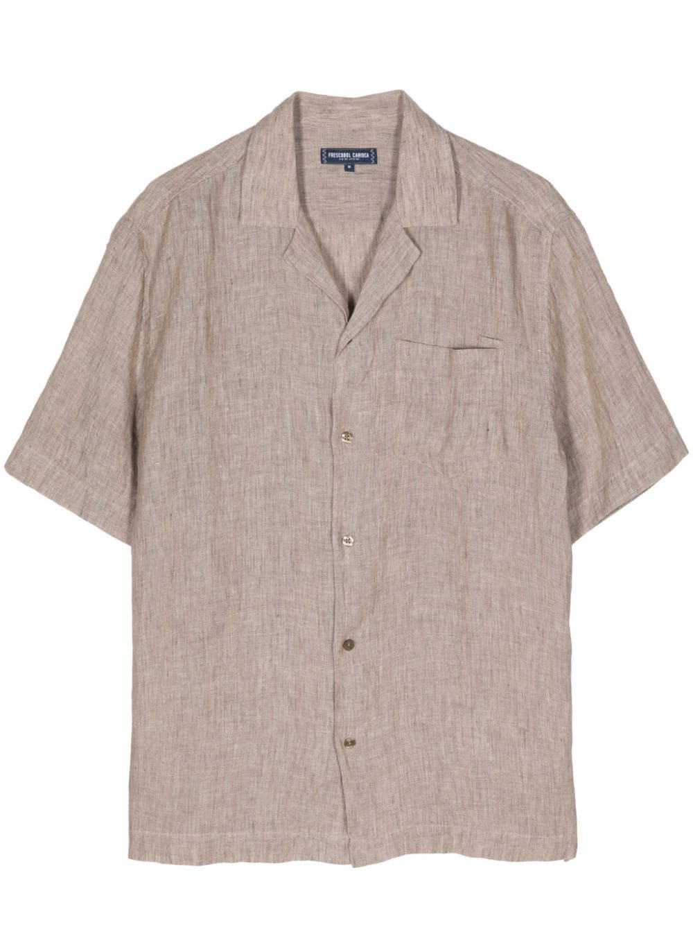 Frescobol Carioca short-sleeve linen shirt - Neutrals von Frescobol Carioca