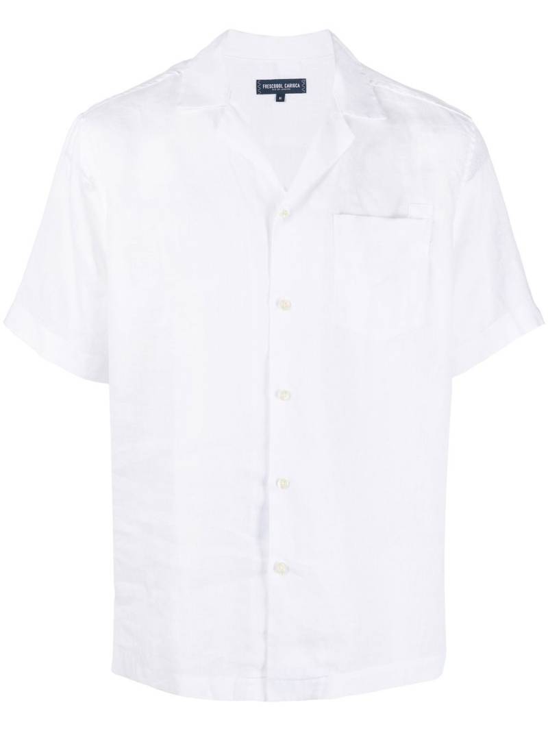 Frescobol Carioca short-sleeve linen shirt - White von Frescobol Carioca