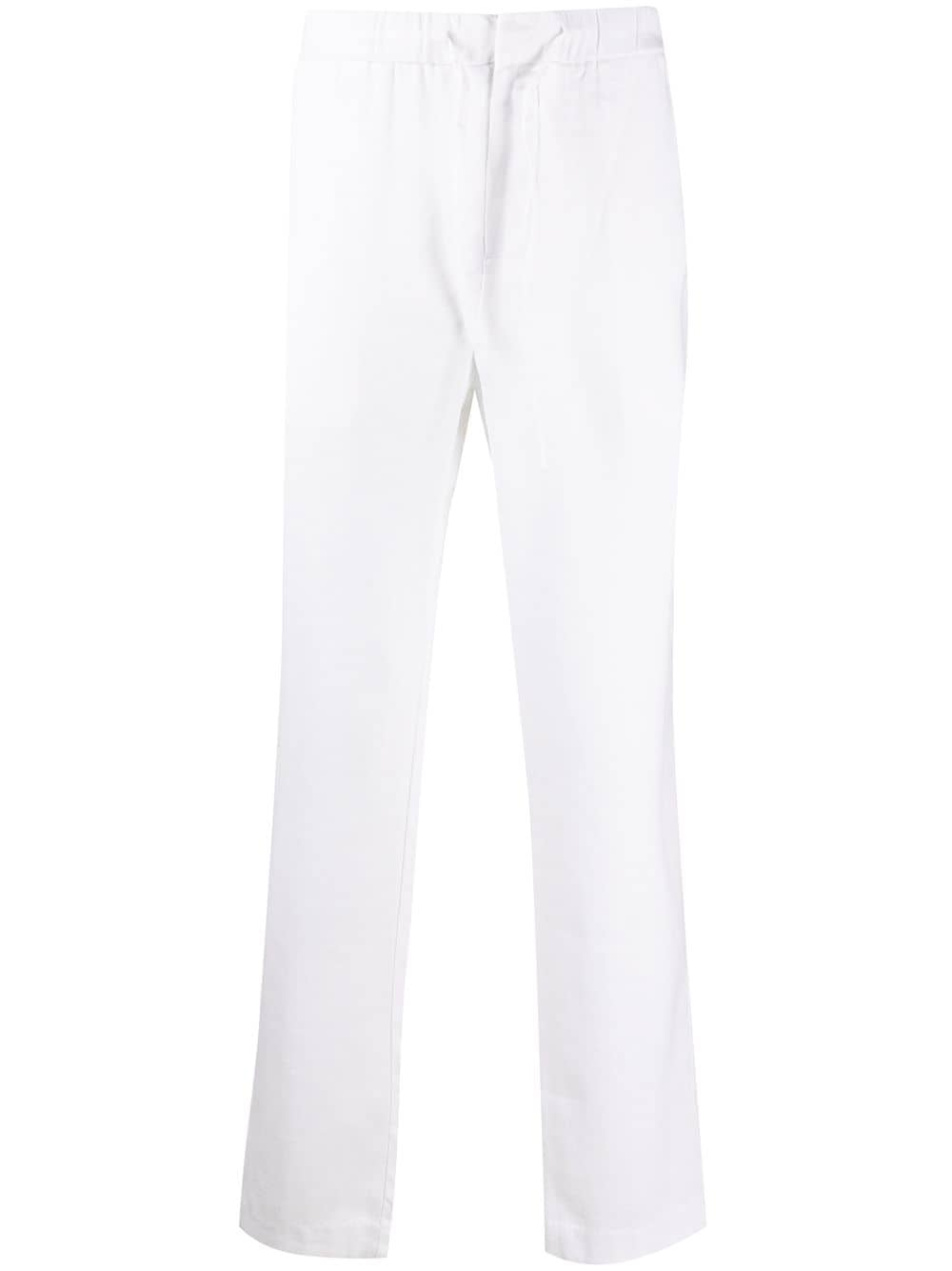 Frescobol Carioca straight leg drawstring waist trousers - White von Frescobol Carioca