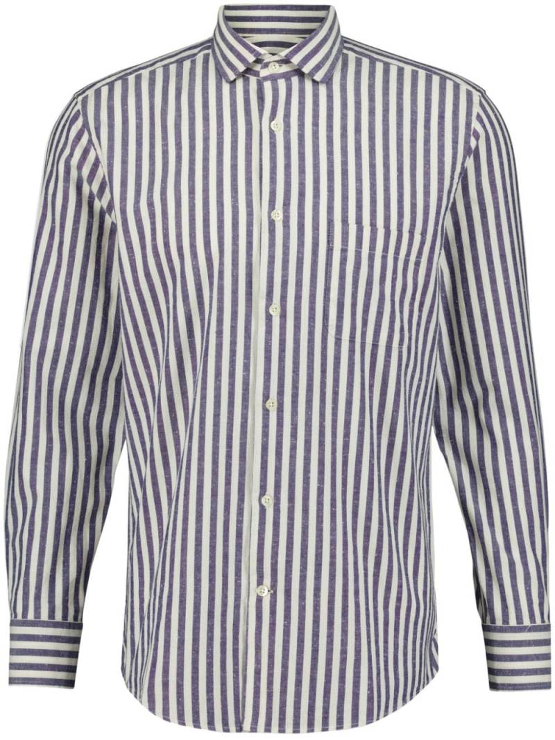 Frescobol Carioca striped cotton shirt - Blue von Frescobol Carioca