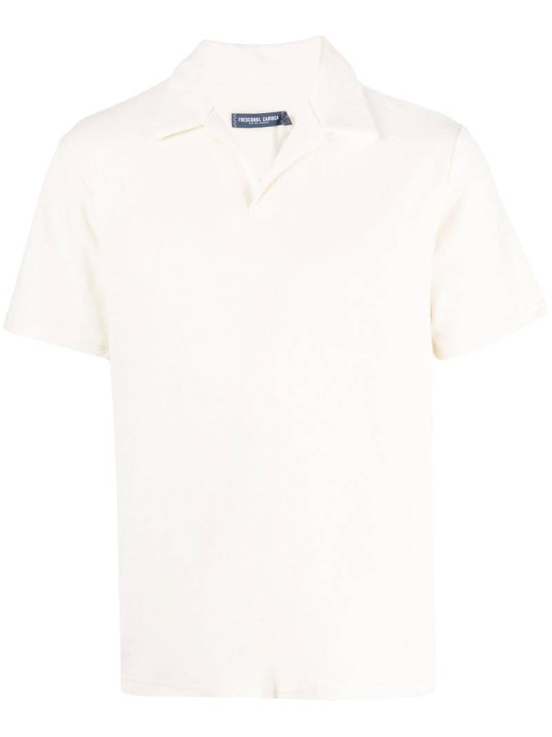 Frescobol Carioca terry-cloth short-sleeve polo shirt - Neutrals von Frescobol Carioca