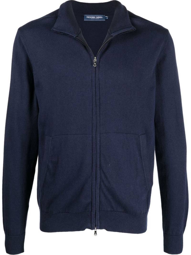 Frescobol Carioca zip-up knit cardigan - Blue von Frescobol Carioca