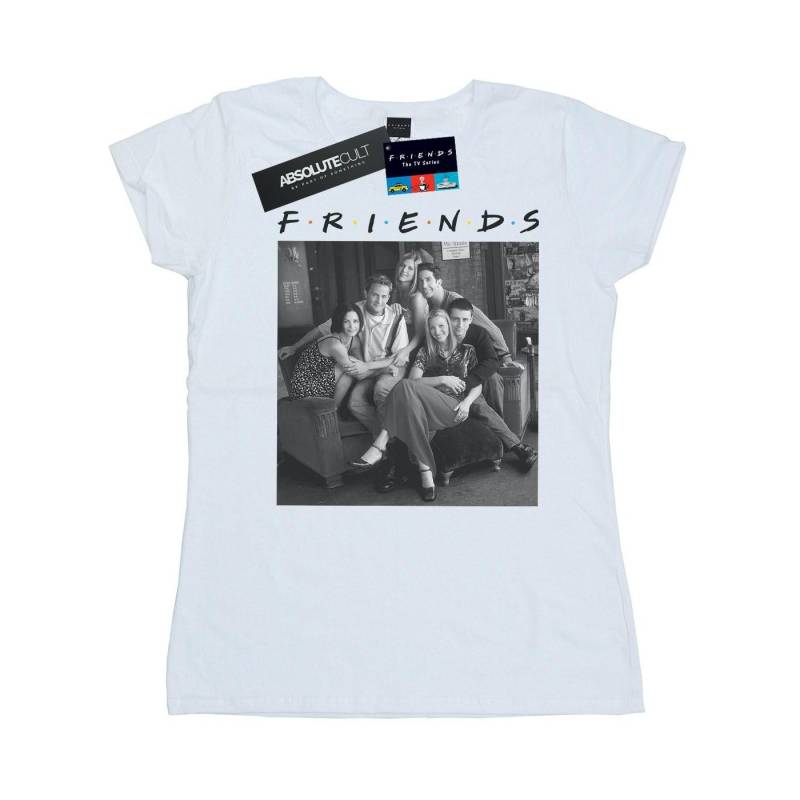 Black And White Photo Tshirt Damen Weiss S von Friends