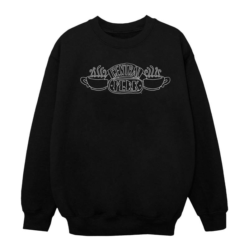 Central Perk Outline Sweatshirt Mädchen Schwarz 116 von Friends