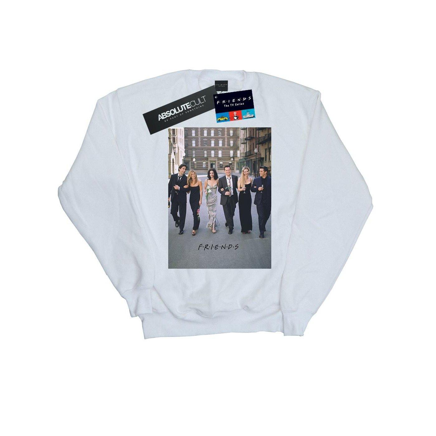 Champagne And Flowers Sweatshirt Damen Weiss XXL von Friends