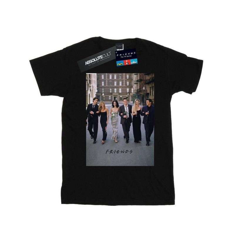 Champagne And Flowers Tshirt Damen Schwarz XXL von Friends