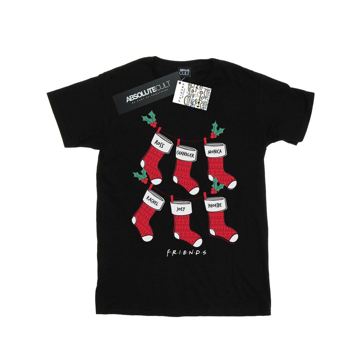 Christmas Stockings Tshirt Damen Schwarz 3XL von Friends