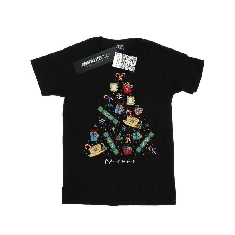 Christmas Tree Tshirt Damen Schwarz S von Friends