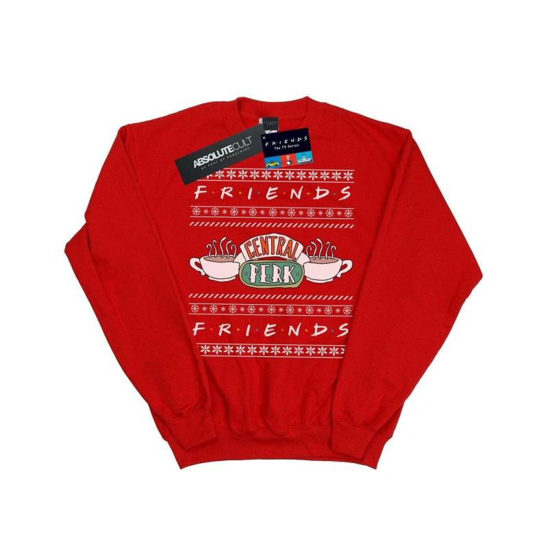 Fair Isle Central Perk Sweatshirt Jungen Rot Bunt 116 von Friends