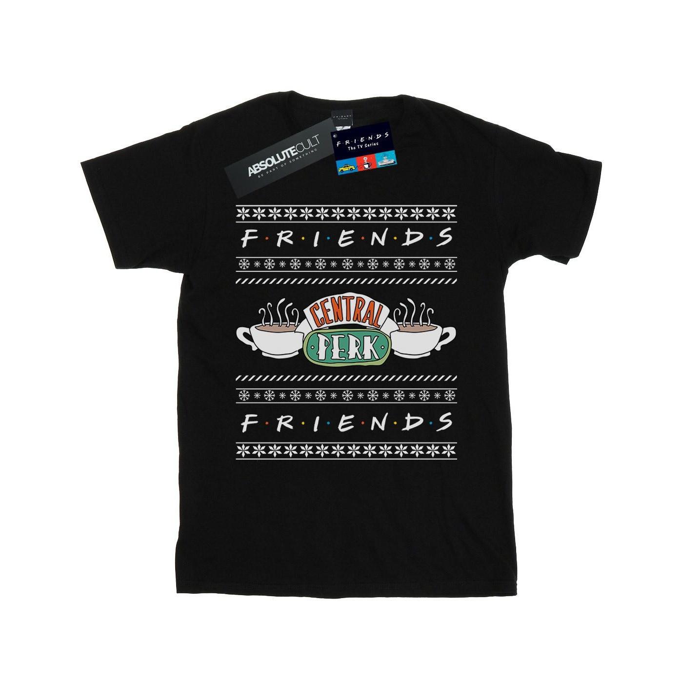 Fair Isle Central Perk Tshirt Damen Schwarz 3XL von Friends