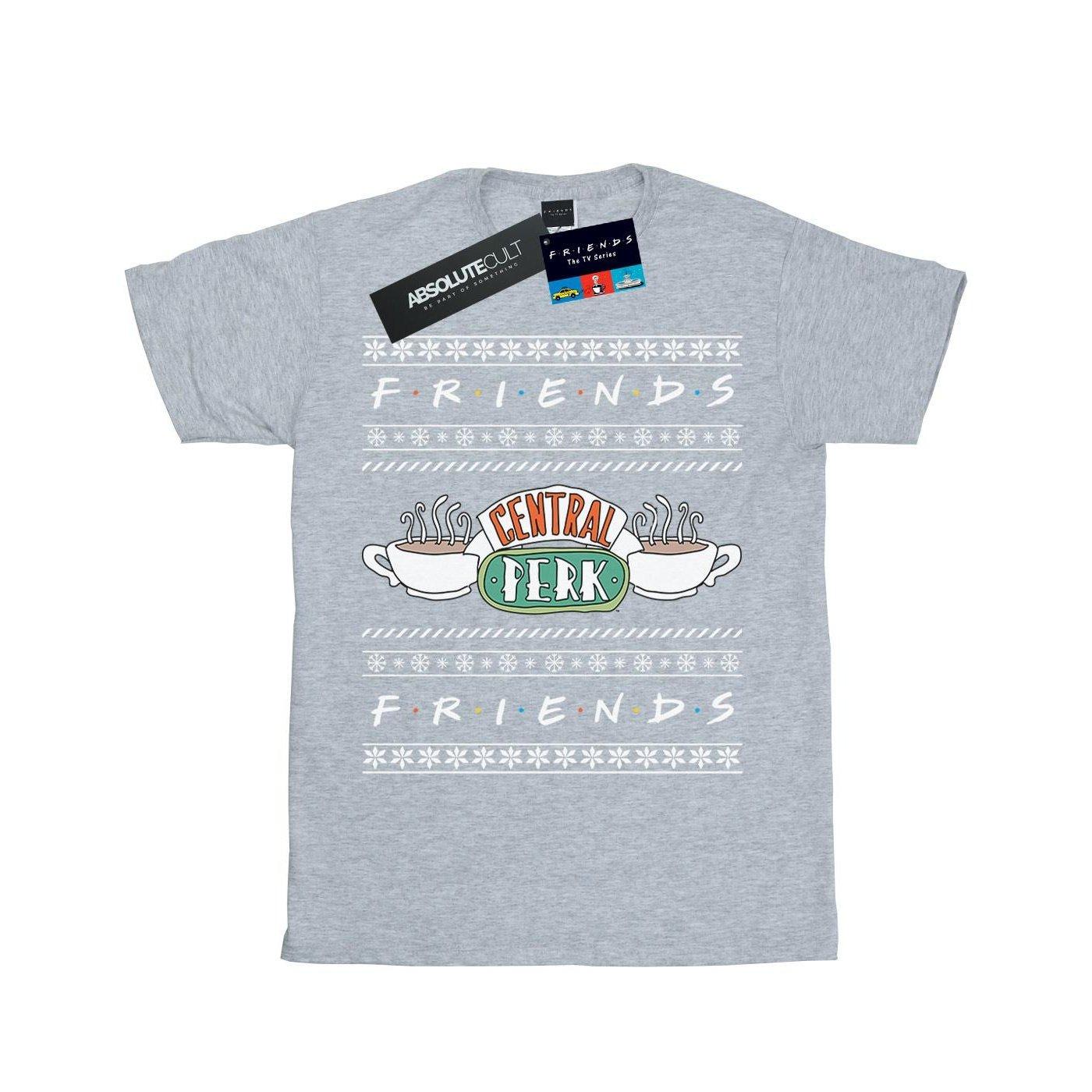 Fair Isle Central Perk Tshirt Jungen Grau 116 von Friends