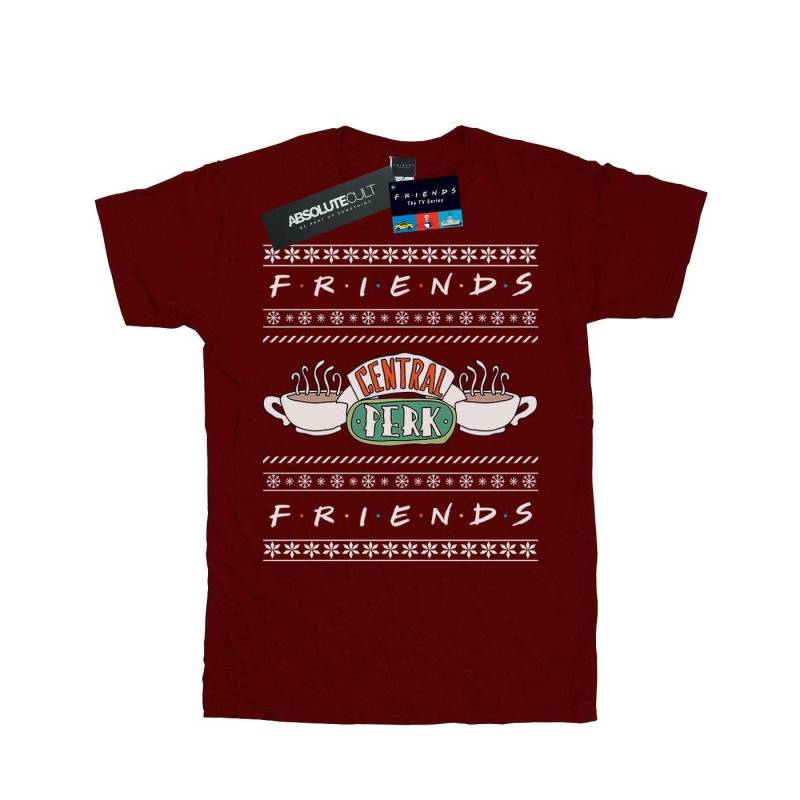 Fair Isle Central Perk Tshirt Jungen Weinrot 116 von Friends