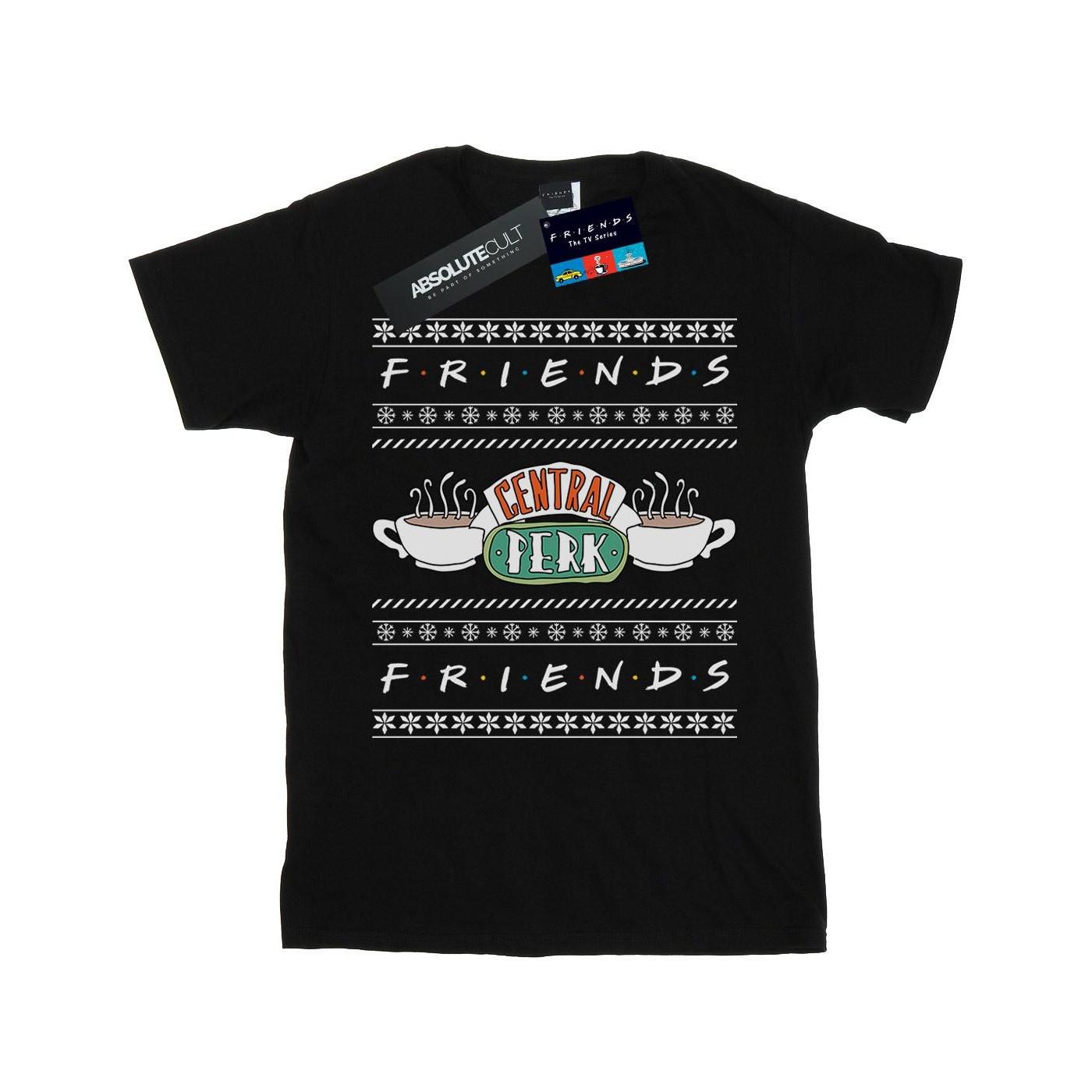 Fair Isle Central Perk Tshirt Mädchen Schwarz 152-158 von Friends