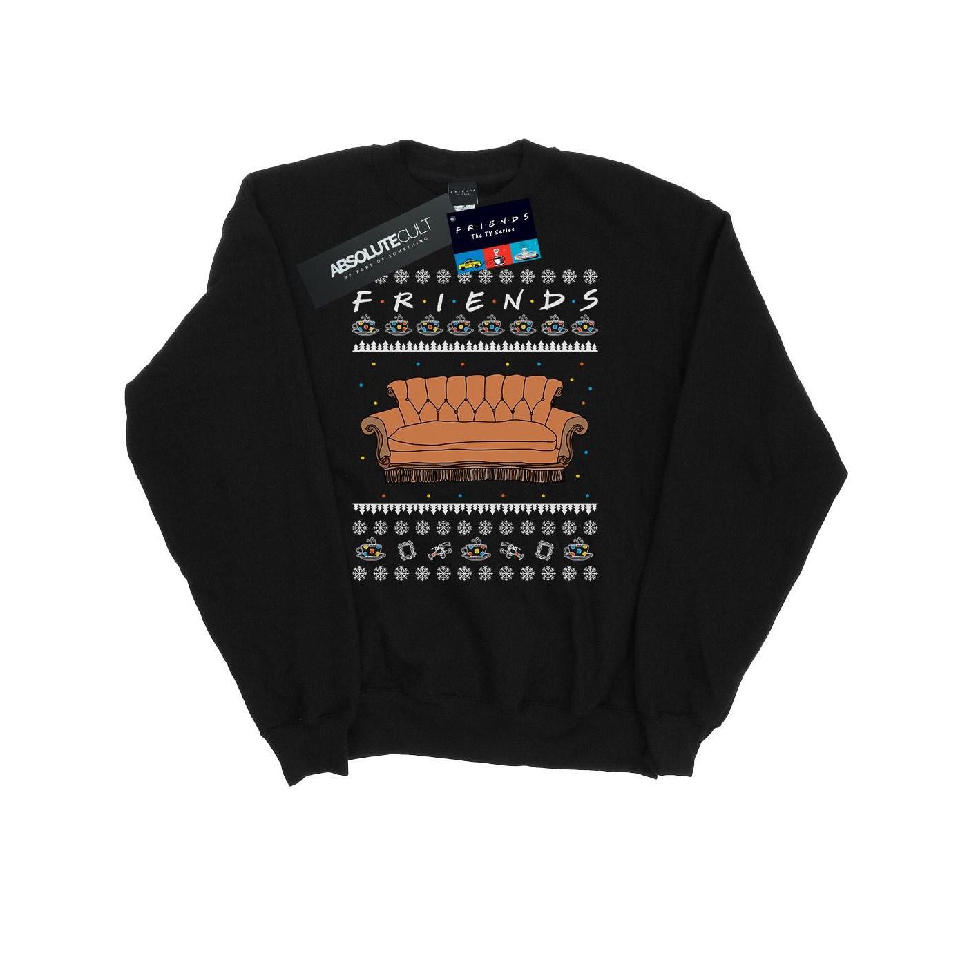 Fair Isle Couch Sweatshirt Herren Schwarz 3XL von Friends