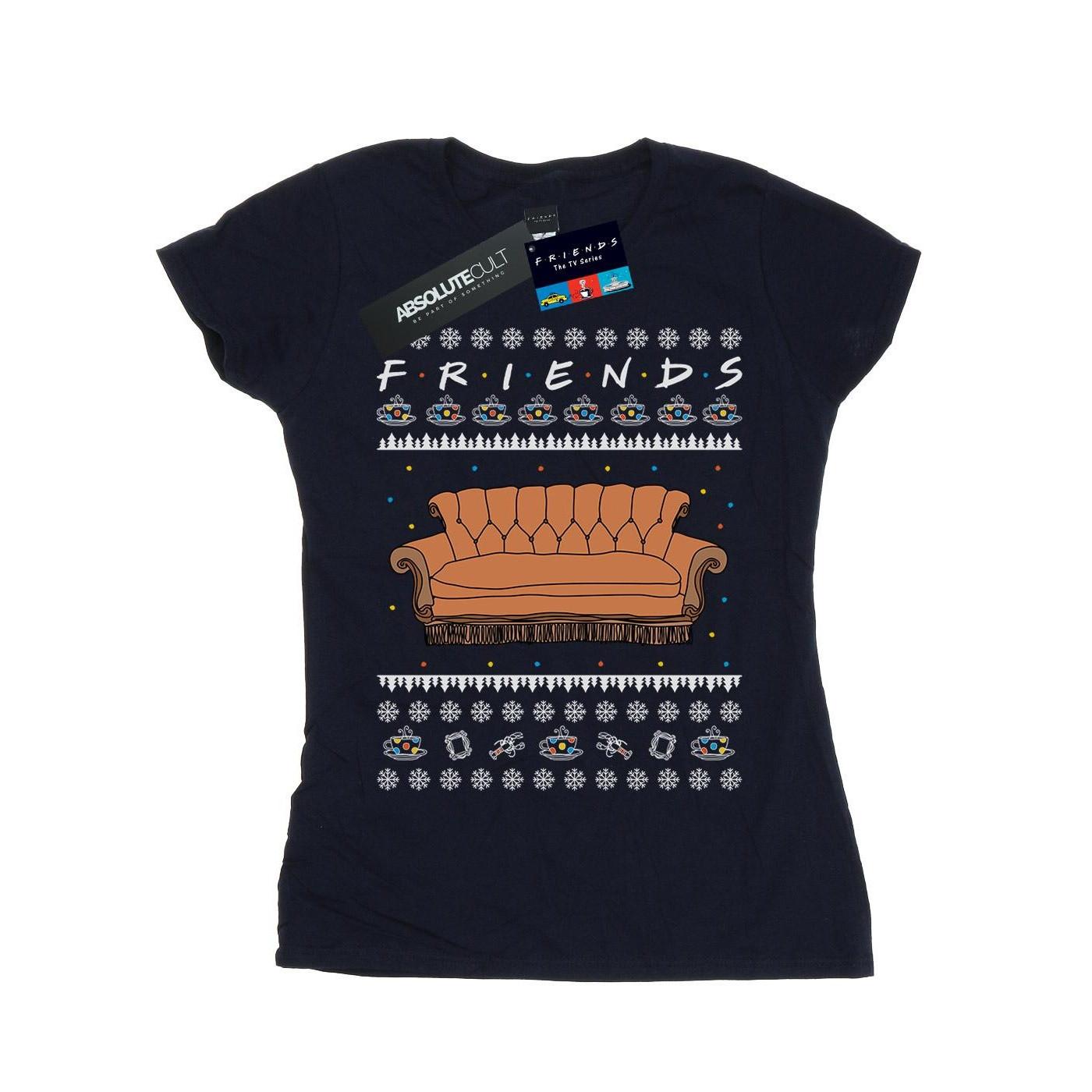 Fair Isle Couch Tshirt Damen Marine XL von Friends