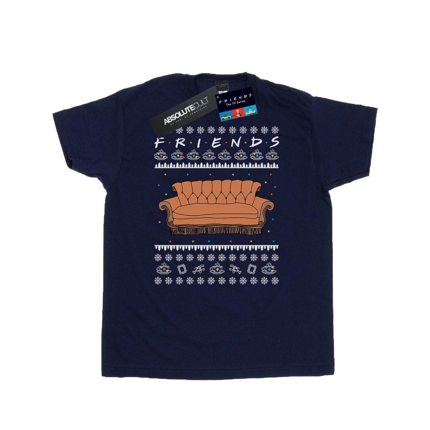 Fair Isle Couch Tshirt Herren Marine 4XL von Friends