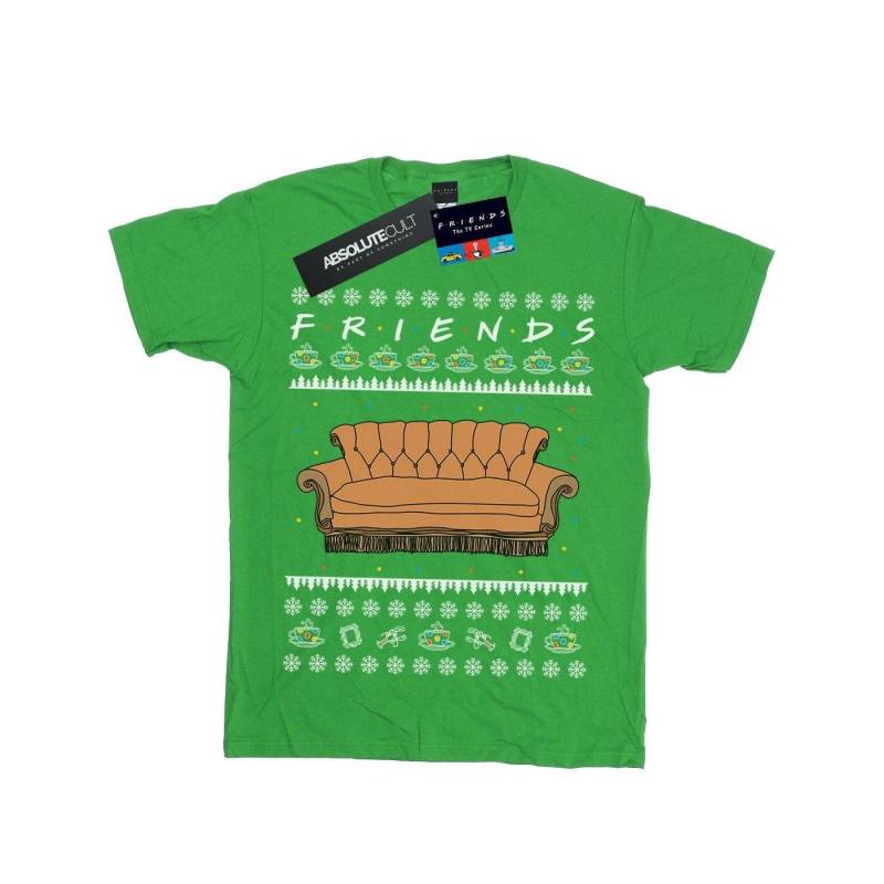 Fair Isle Couch Tshirt Jungen Grün 140/146 von Friends