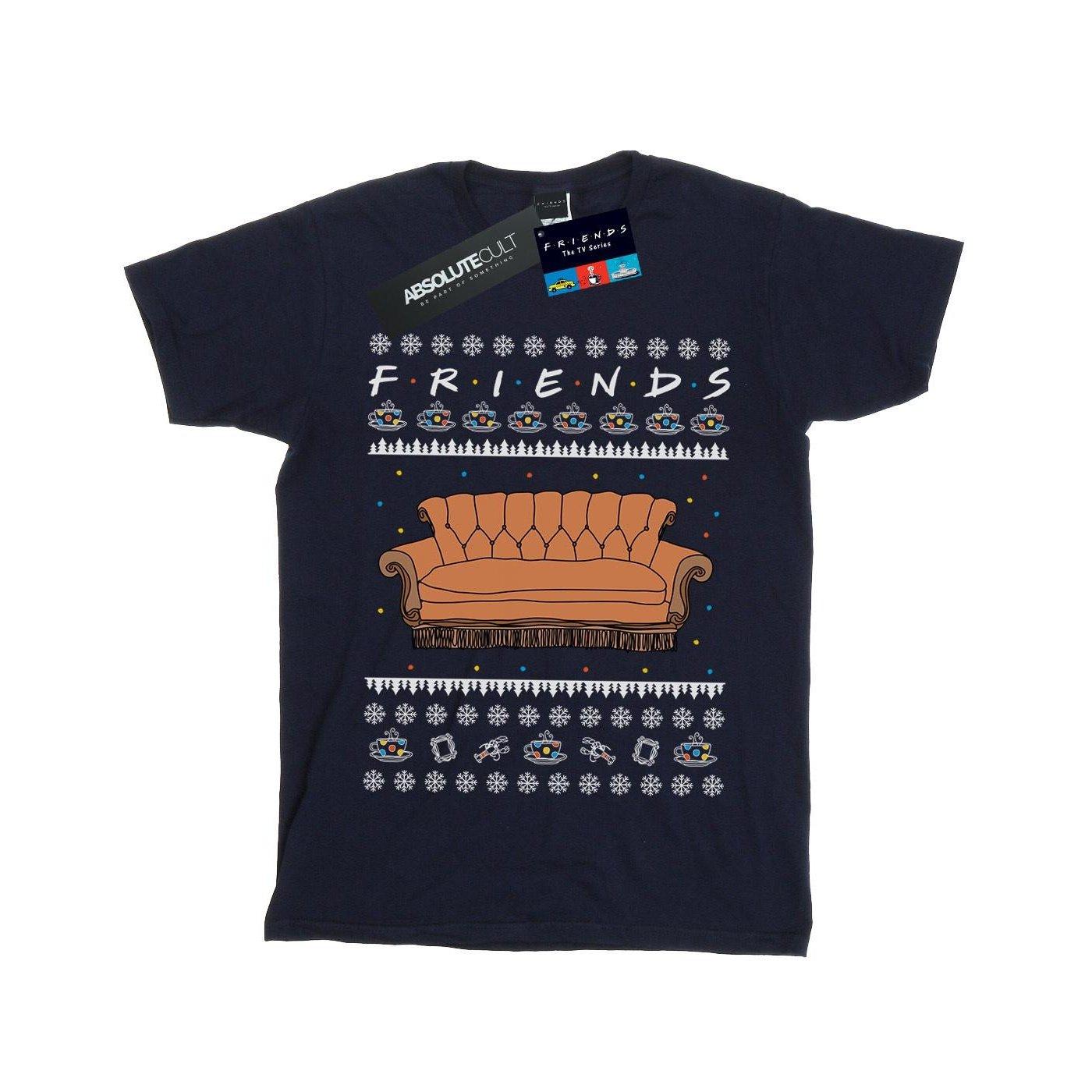 Fair Isle Couch Tshirt Jungen Marine 116 von Friends