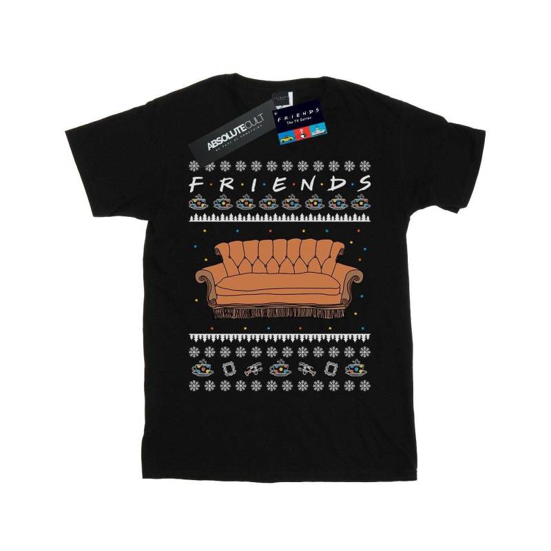 Fair Isle Couch Tshirt Jungen Schwarz 116 von Friends